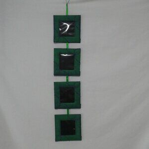 NYEMO CAMBODIA | Cambodian Silk Picture Frame | 4 Green 5" Squares
